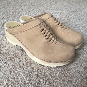 NEW Sven Original Brown Front Weave Suede Leather Women’s Clogs EU 40 US 9.5-10